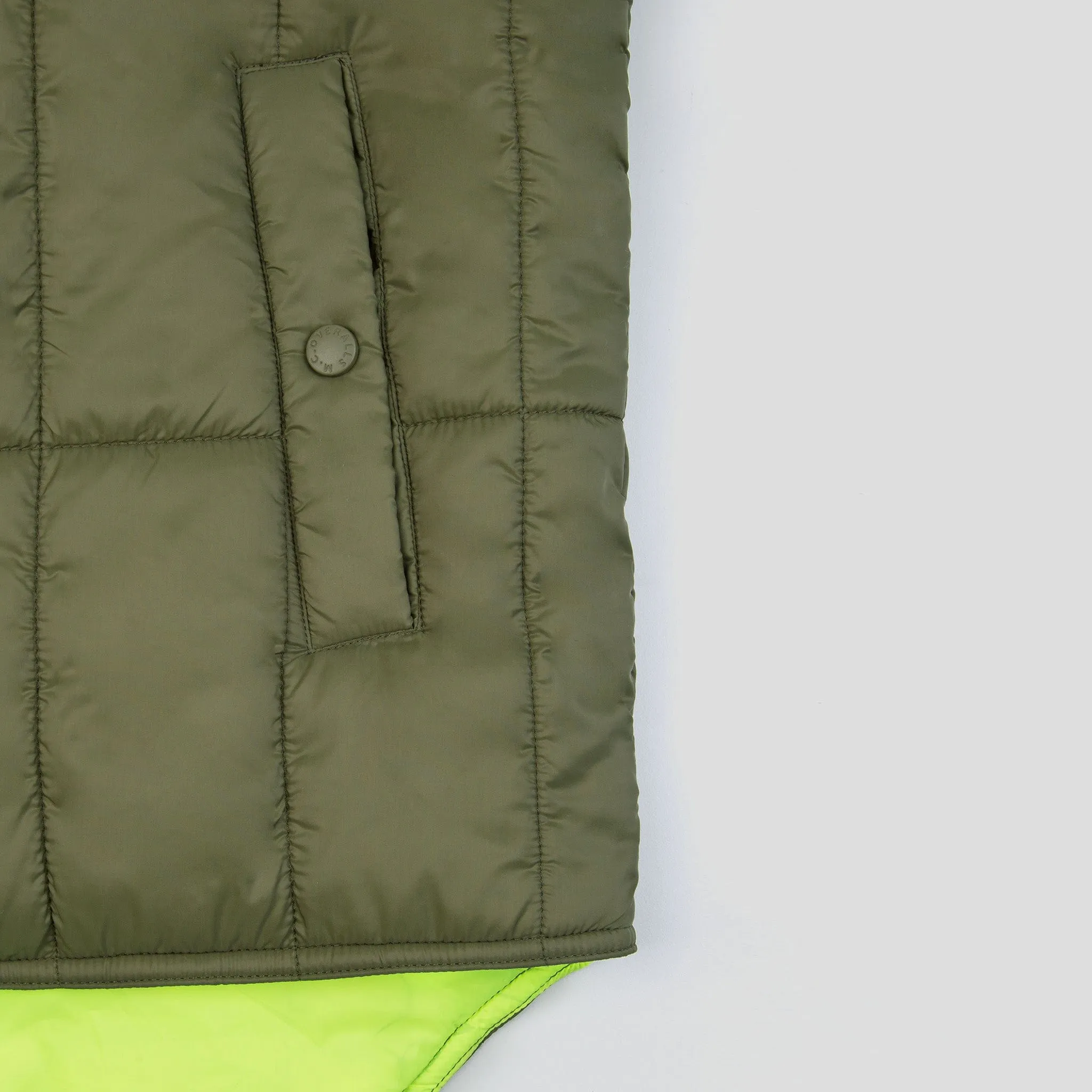 Padded Zip Vest Olive