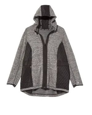 Pamir Fleece Hooded Jacket | Charcoal Grey / Black