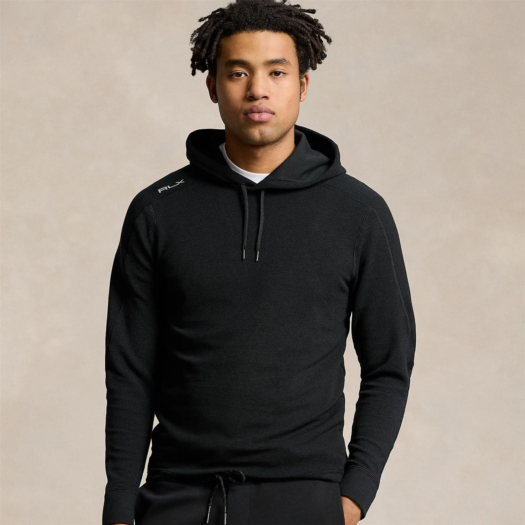 Performance Jersey Hoodie Polo Black - SS24