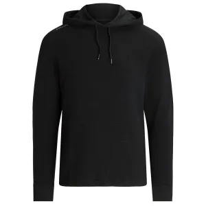 Performance Jersey Hoodie Polo Black - SS24