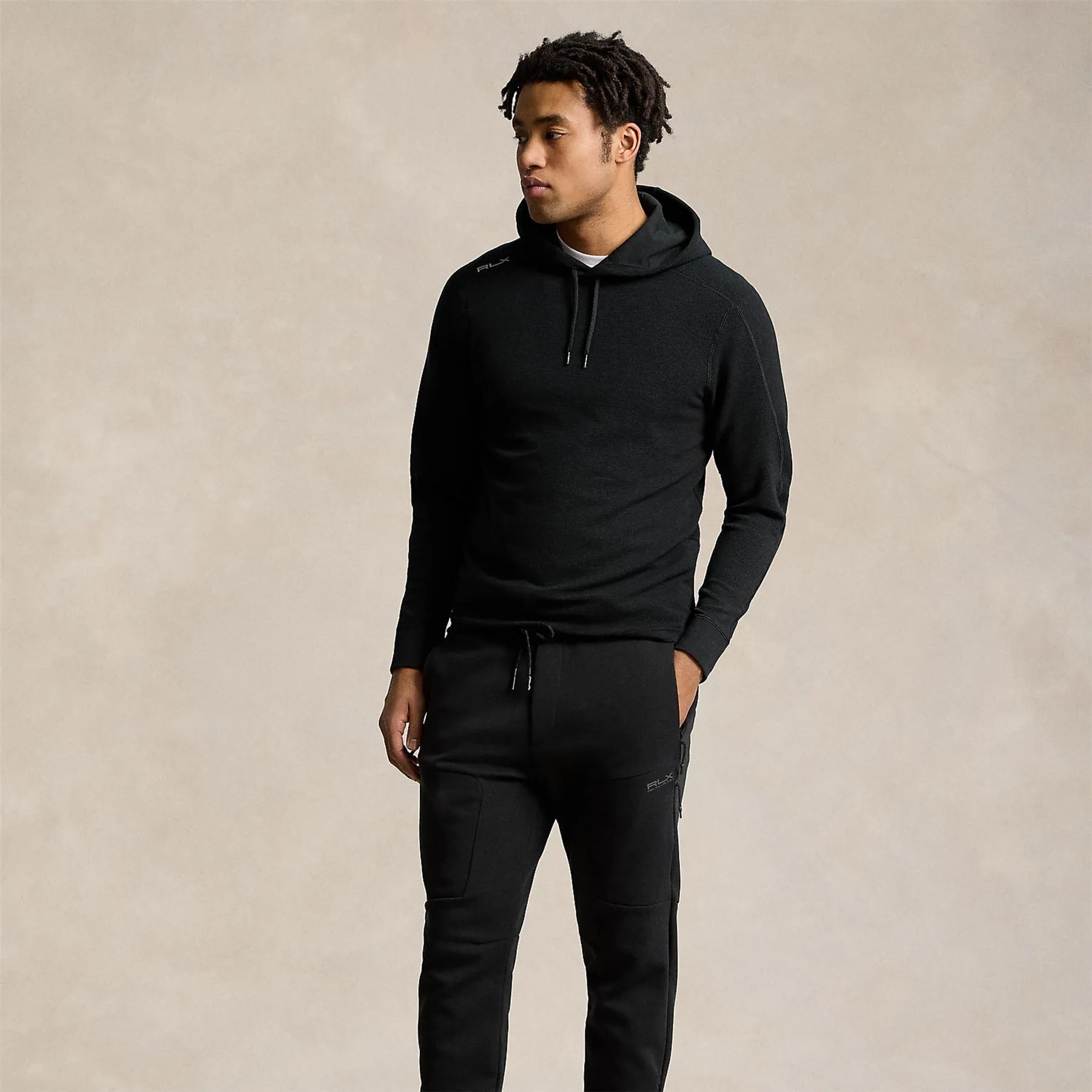 Performance Jersey Hoodie Polo Black - SS24