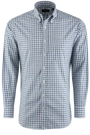 Pinto Ranch YY Collection Classic Sport Shirt - Teal Check