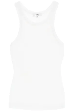 "ribbed sleeveless top b A7101 1260 WHITE