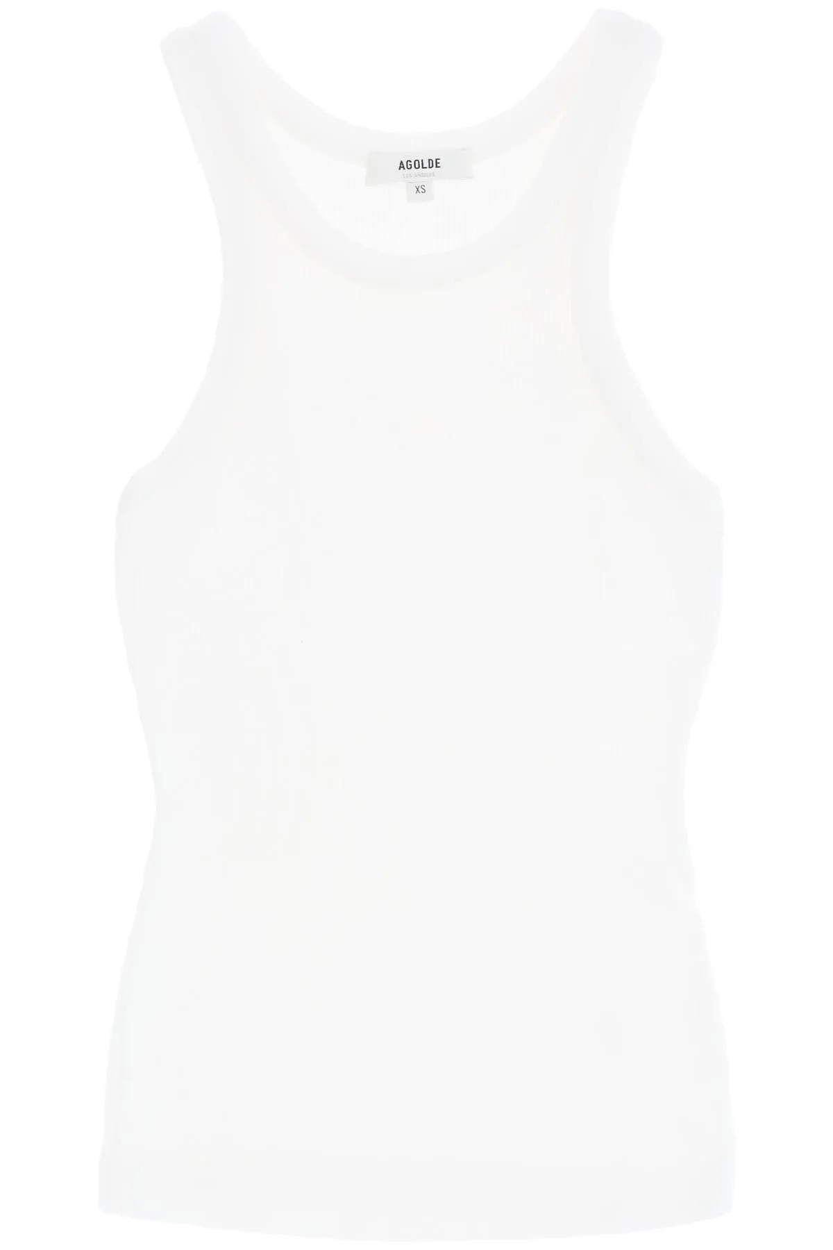 "ribbed sleeveless top b A7101 1260 WHITE