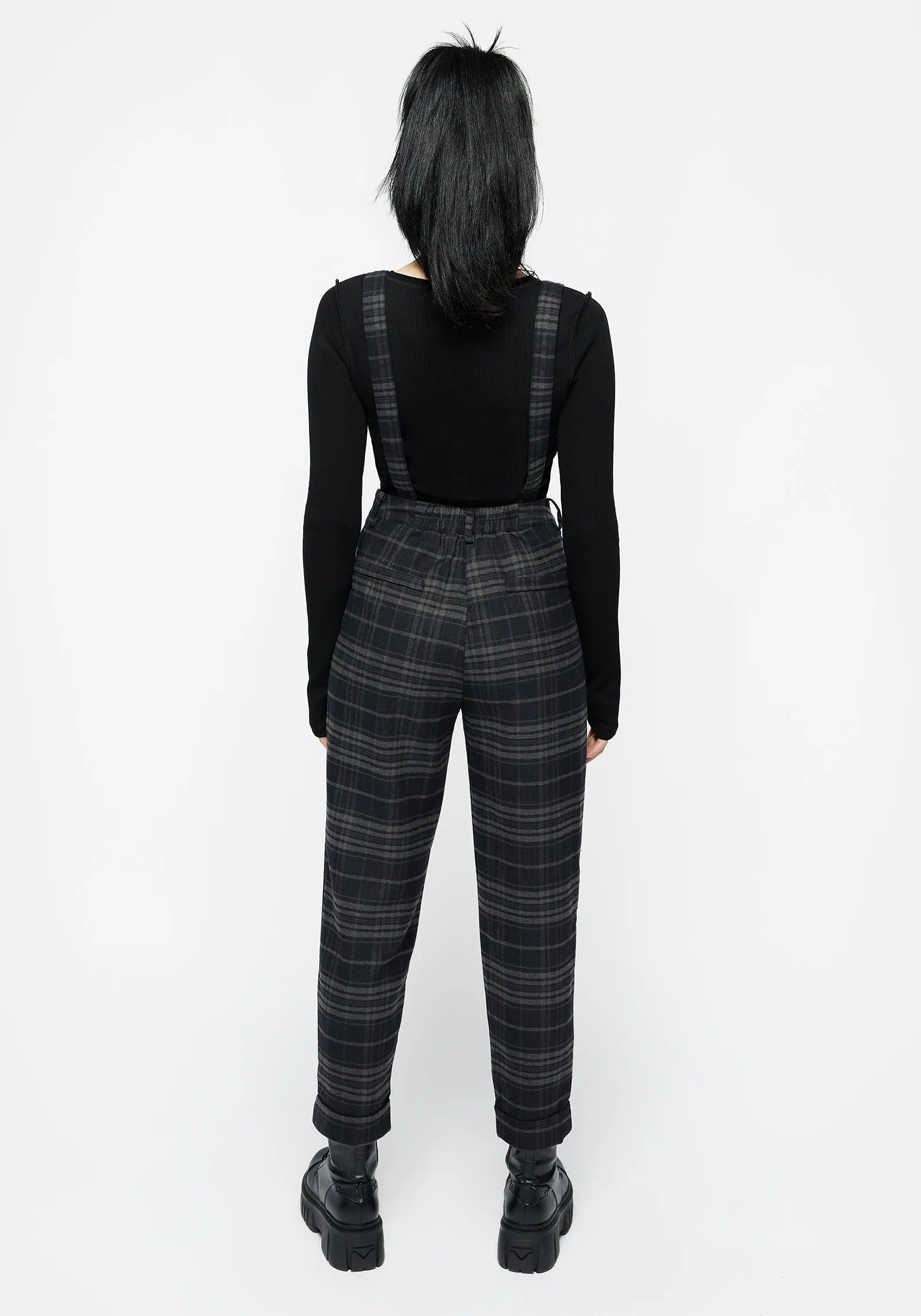 Reckless Distressed Check Trousers