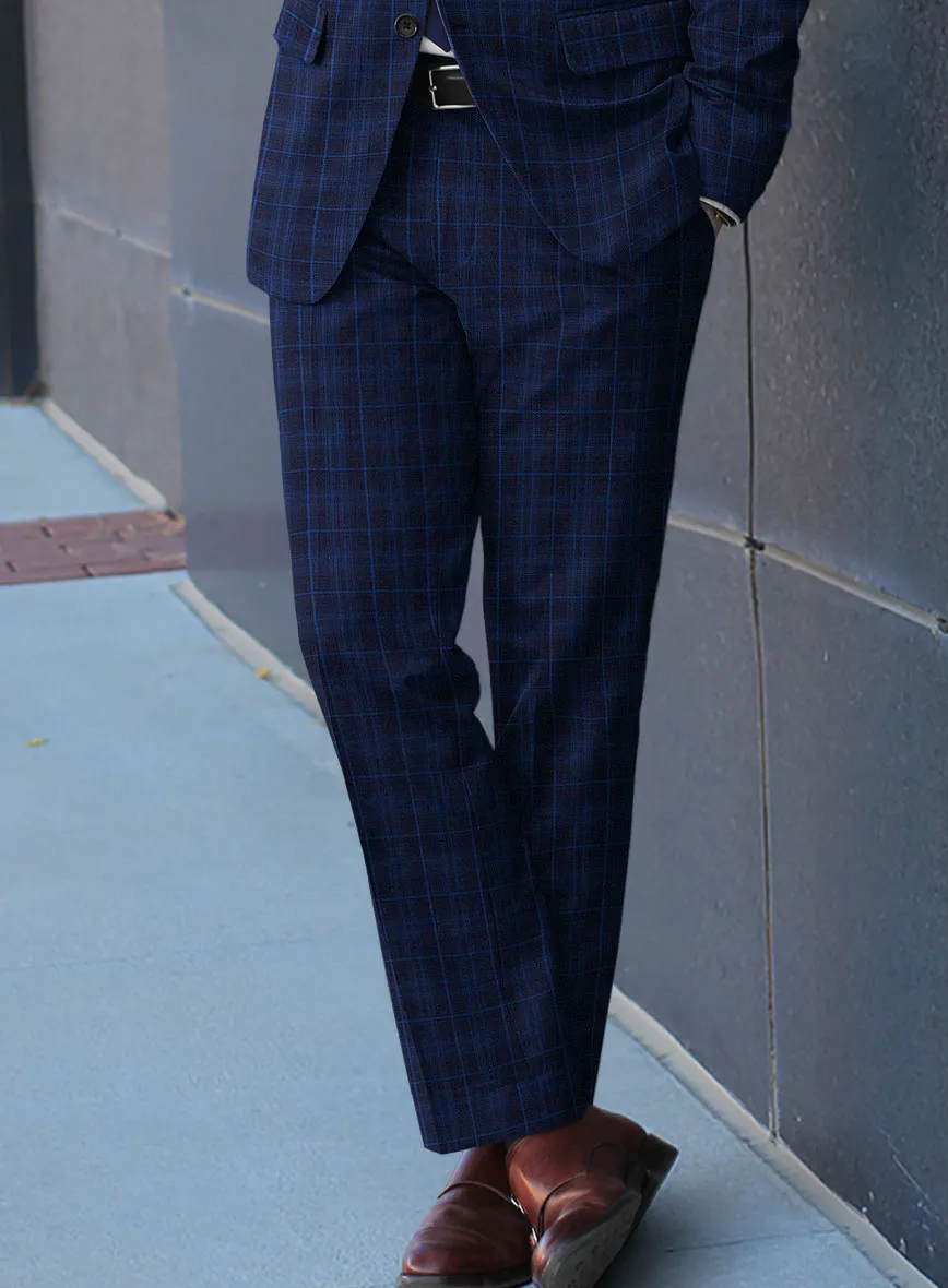 Reda Jagur Blue Checks Wool Suit