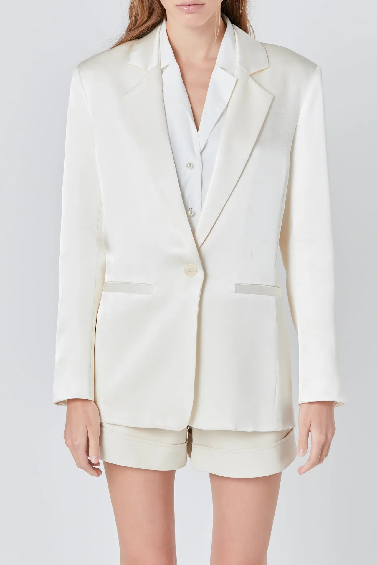 Satin Relaxed Blazer