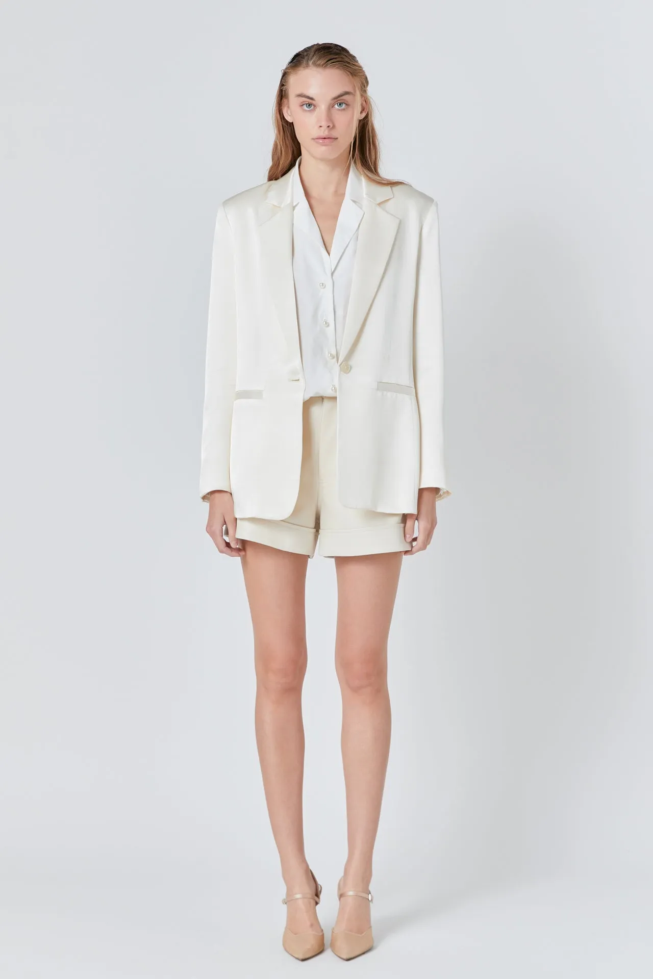 Satin Relaxed Blazer