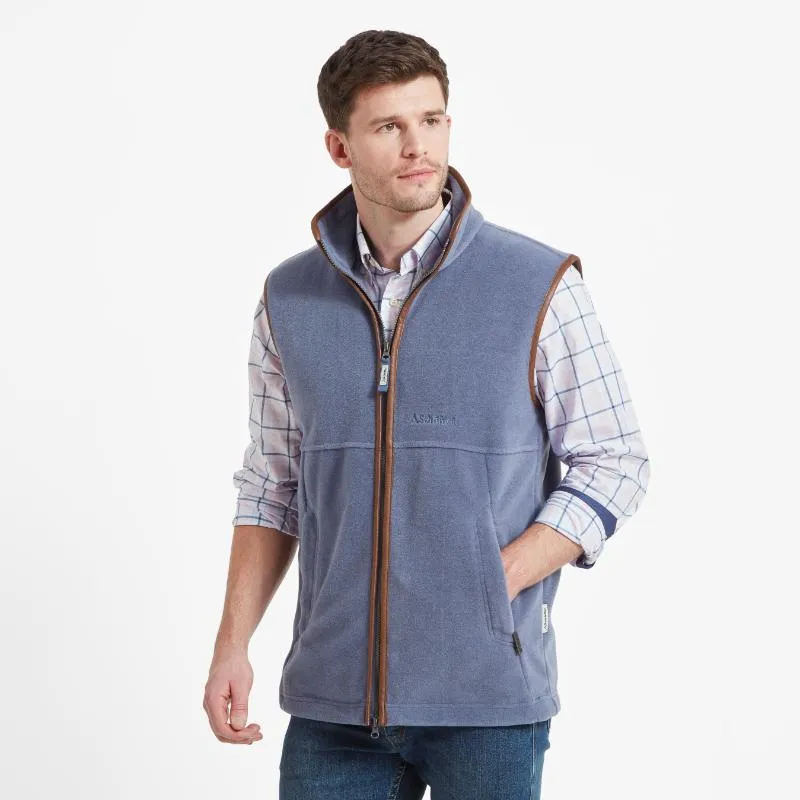 Schoffel Oakham Fleece Gilet - Stone Blue