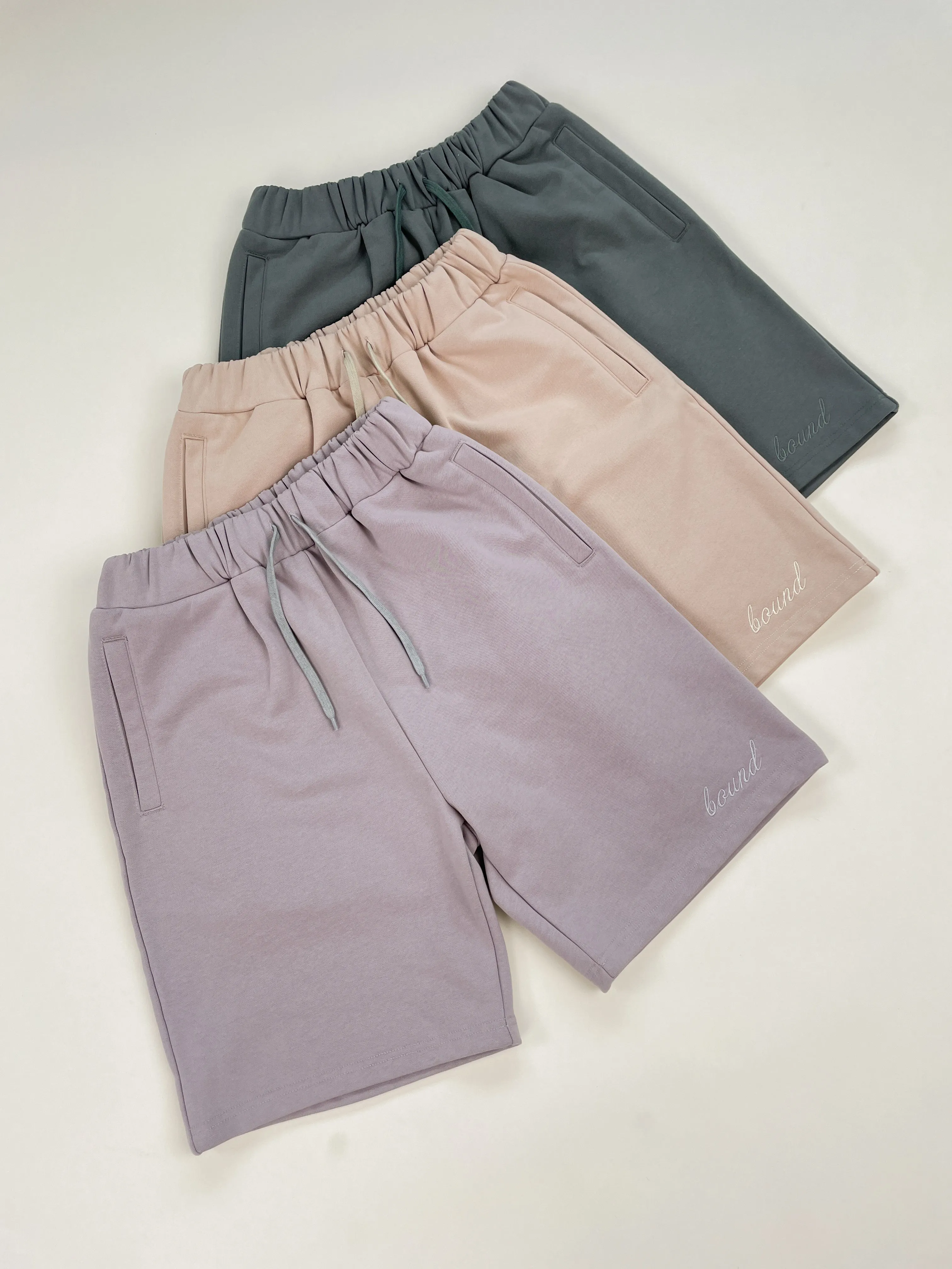 SCRIPT JOGGER SHORTS - MID GREY