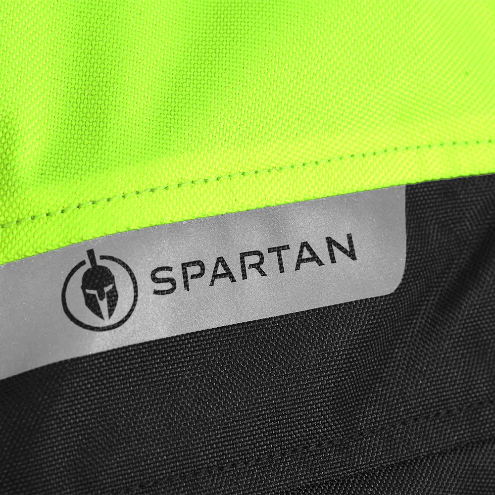 Spartan Long Waterproof Mens Textile Jacket - Black/Fluo