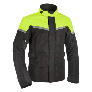 Spartan Long Waterproof Mens Textile Jacket - Black/Fluo