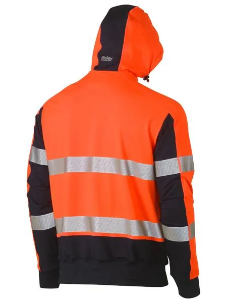 Taped Two Tone Hi Vis Contrast 4 Way Stretchy Hoodie - BK6815T