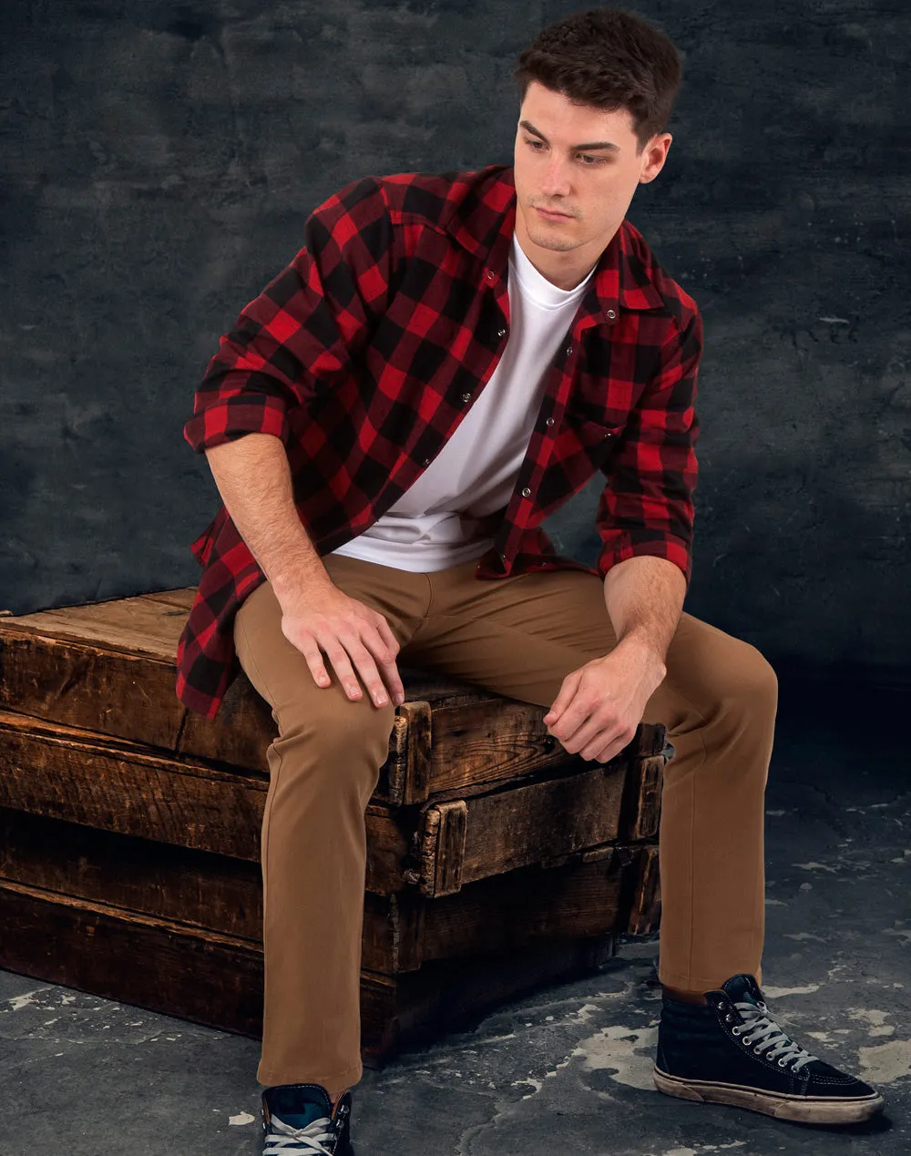 Unisex Classic Flannel Plaid Long Sleeve Shirt - WT11