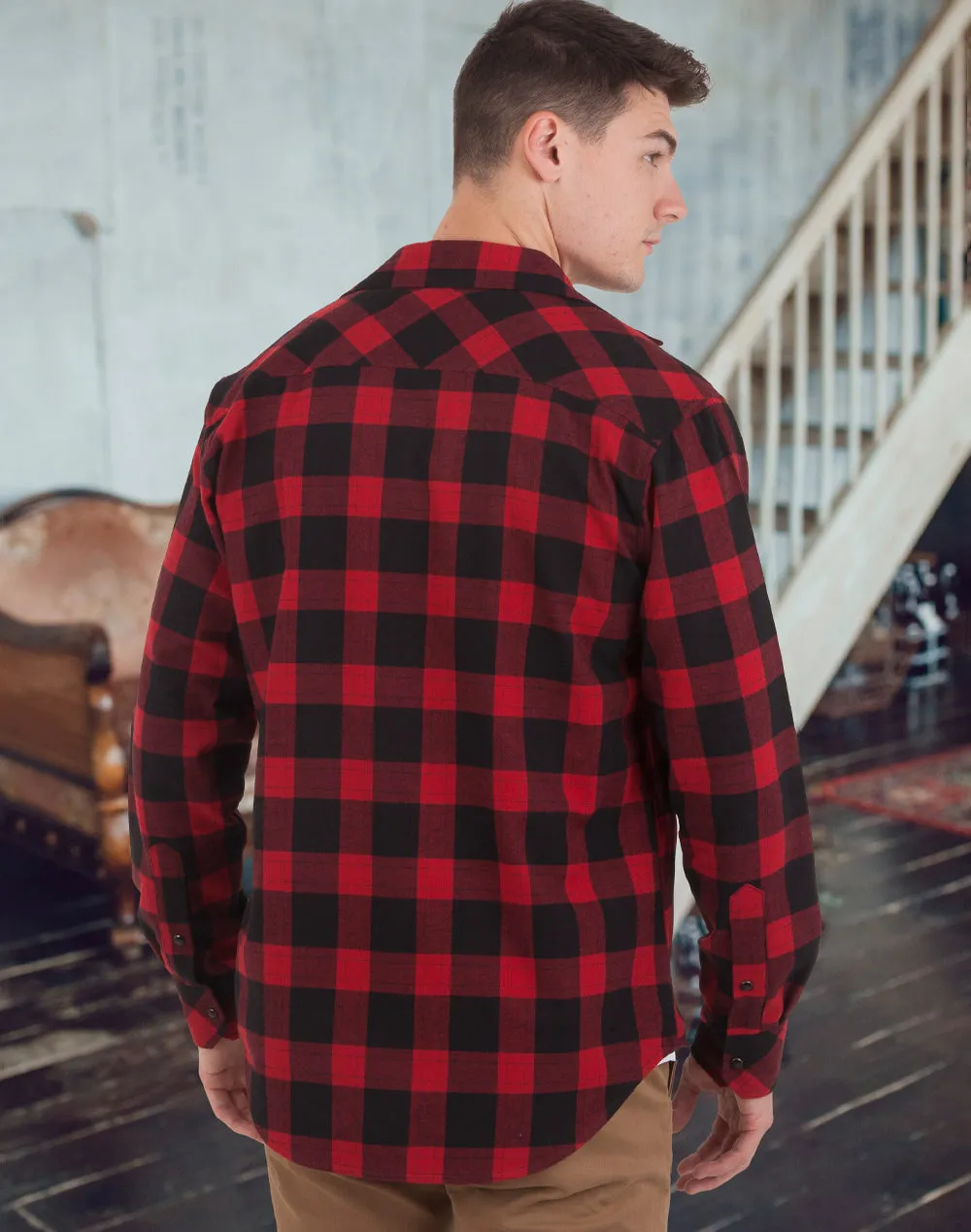 Unisex Classic Flannel Plaid Long Sleeve Shirt - WT11