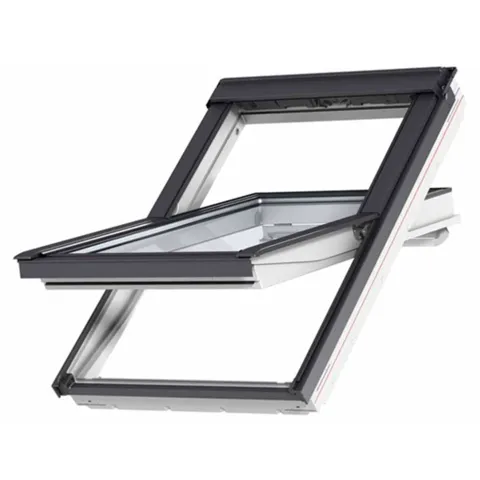 VELUX GGL PK25 2067 High Energy Efficiency Glazing White Painted Centre-Pivot Window (94 x 55 cm)