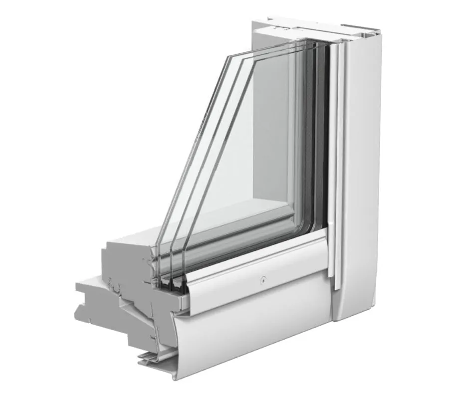 VELUX GGL PK25 2067 High Energy Efficiency Glazing White Painted Centre-Pivot Window (94 x 55 cm)