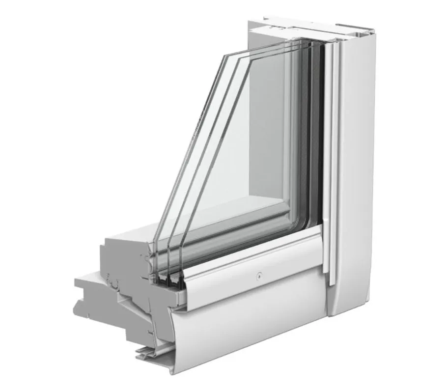 VELUX GGL SK01 2069 Solar UV Heat Protection Glazing White Painted Centre-Pivot Window (114 x 70 cm)