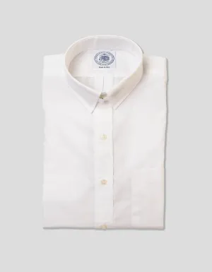 WHITE TAB COLLAR BROADCLOTH DRESS SHIRT