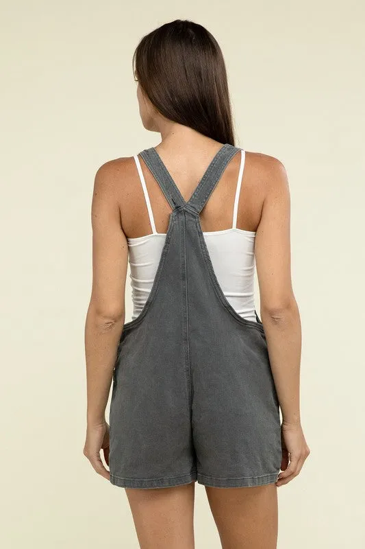 Zenana Washed Relaxed Fit Romper