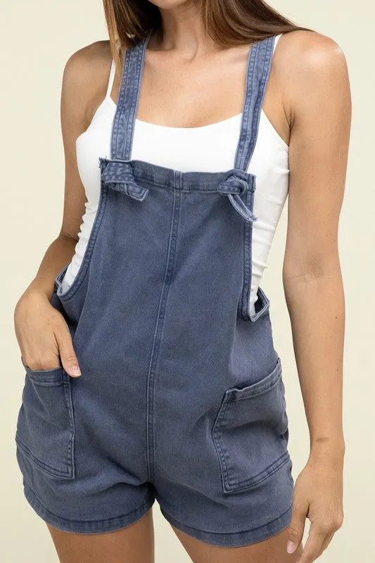 Zenana Washed Relaxed Fit Romper